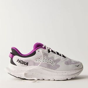 Hoka White and Purple Athletic Shoes